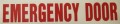 SB2,  2" Red Emergency Door Decal