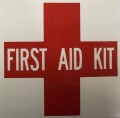 SB88,  Red W/First Aid Kit In White