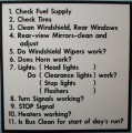 SB181,  CHECK LIST DECAL FOR BUS