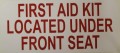 SB130,  FIRST AID KIT LOCATED UNDER SE