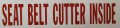 SB150,  Seat Belt Cutter Decal