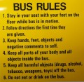 SB153,  BUS RULES DECAL